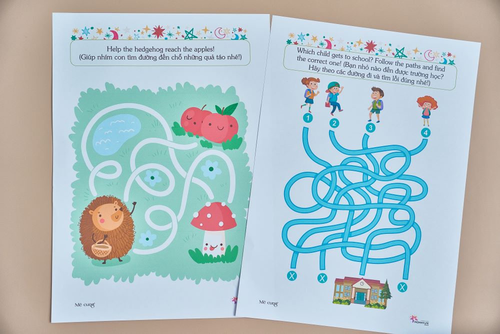 Phiếu bài tập (Worksheet) Mê cung kỳ diệu | Logic & Nhận thức cho bé độ tuổi 4-7 | Download PDF | tô màu Phiếu bài tập (Worksheet) Mê cung kỳ diệu | Logic & Nhận thức cho bé độ tuổi 4-7 | Download PDF | tô màu