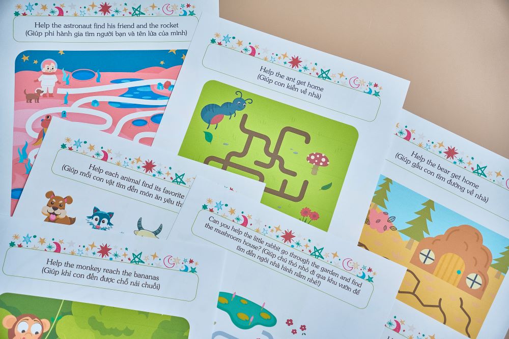 Phiếu bài tập (Worksheet) Mê cung kỳ diệu | Logic & Nhận thức cho bé độ tuổi 4-7 | Download PDF | tô màu Phiếu bài tập (Worksheet) Mê cung kỳ diệu | Logic & Nhận thức cho bé độ tuổi 4-7 | Download PDF | tô màu