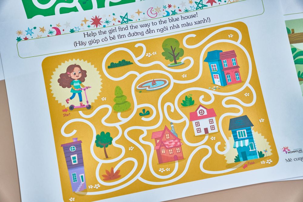 Phiếu bài tập (Worksheet) Mê cung kỳ diệu | Logic & Nhận thức cho bé độ tuổi 4-7 | Download PDF | tô màu Phiếu bài tập (Worksheet) Mê cung kỳ diệu | Logic & Nhận thức cho bé độ tuổi 4-7 | Download PDF | tô màu