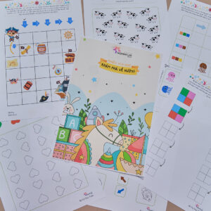 Phiếu bài tập (Worksheet) Khám phá về hướng | Toán Học cho bé độ tuổi 4-7 | Download PDF | tô màu