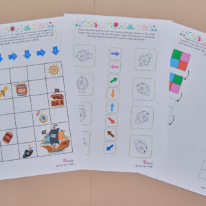 Phiếu bài tập (Worksheet) Khám phá về hướng | Toán Học cho bé độ tuổi 4-7 | Download PDF | tô màu