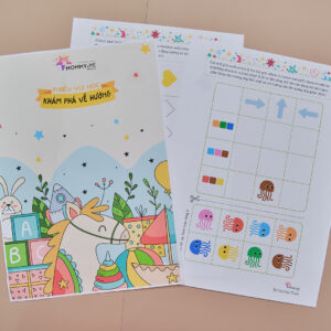 Phiếu bài tập (Worksheet) Khám phá về hướng | Toán Học cho bé độ tuổi 4-7 | Download PDF | tô màu