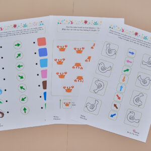 Phiếu bài tập (Worksheet) Khám phá về hướng | Toán Học cho bé độ tuổi 4-7 | Download PDF | tô màu