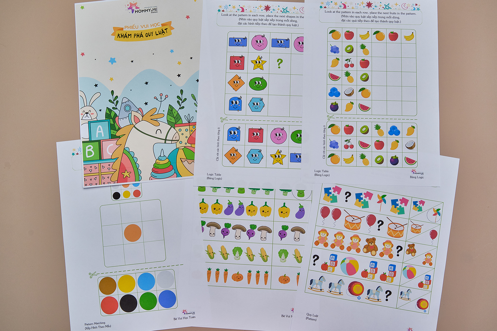 Phiếu bài tập (Worksheet) KHám phá Quy luật | Toán Học cho bé độ tuổi 3-6 | Download PDF | tô màu Phiếu bài tập (Worksheet) KHám phá Quy luật | Toán Học cho bé độ tuổi 3-6 | Download PDF | tô màu