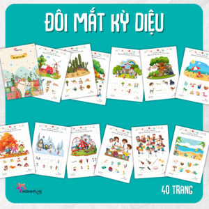 Tải về (FILE MỀM) Phiếu bài tập (Worksheet) Đôi mắt kỳ diệu | Logic & Nhận thức cho bé độ tuổi 4-7 | Download PDF | tô màu