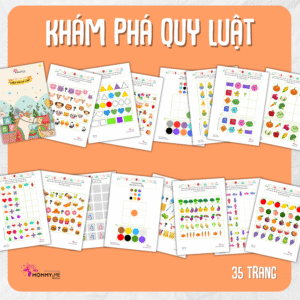 Phiếu bài tập (Worksheet) KHám phá Quy luật | Toán Học cho bé độ tuổi 3-6 | Download PDF | tô màu