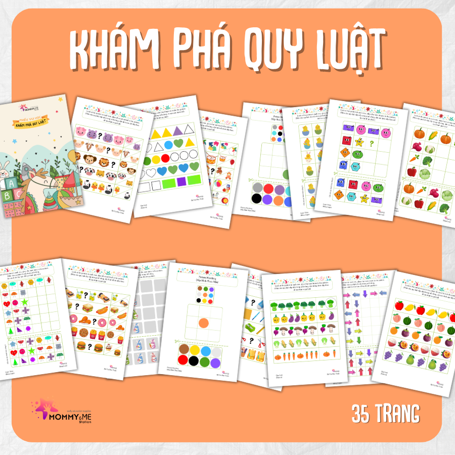 Phiếu bài tập (Worksheet) KHám phá Quy luật | Toán Học cho bé độ tuổi 3-6 | Download PDF | tô màu Phiếu bài tập (Worksheet) KHám phá Quy luật | Toán Học cho bé độ tuổi 3-6 | Download PDF | tô màu
