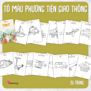 Tải về MIỄN PHÍ (FILE MỀM) Phiếu bài tập (Worksheet) Tô màu - Phương Tiện Giao Thông | Sáng tạo nghệ thuật cho bé độ tuổi 2-6 | Download PDF | tô màu