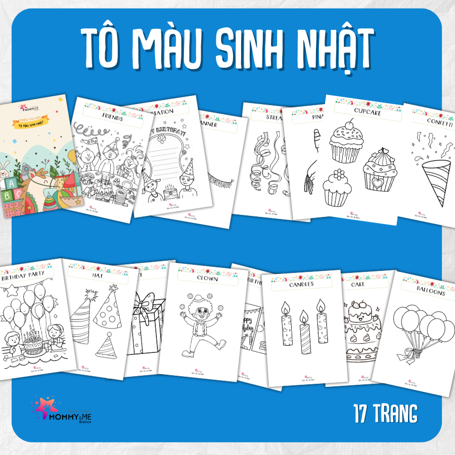 tô màu sinh nhật to mau sinh nhat