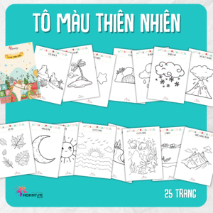 Tải về MIỄN PHÍ (FILE MỀM) Phiếu bài tập (Worksheet) Tô màu - Thiên nhiên | Sáng tạo nghệ thuật cho bé độ tuổi 2-6 | Download PDF | tô màu