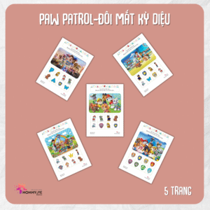 Tải về (FILE MỀM) Phiếu bài tập (Worksheet) Paw Patrol – Đôi mắt kỳ diệu | Logic & Nhận thức cho bé độ tuổi 3-6 | Download PDF | tô màu