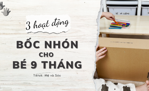 Bốc nhón cho bé 9 tháng